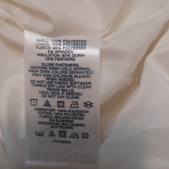 Down vest. Lands End. L 14-16. Winter white NWOT - Picture 4 of 4